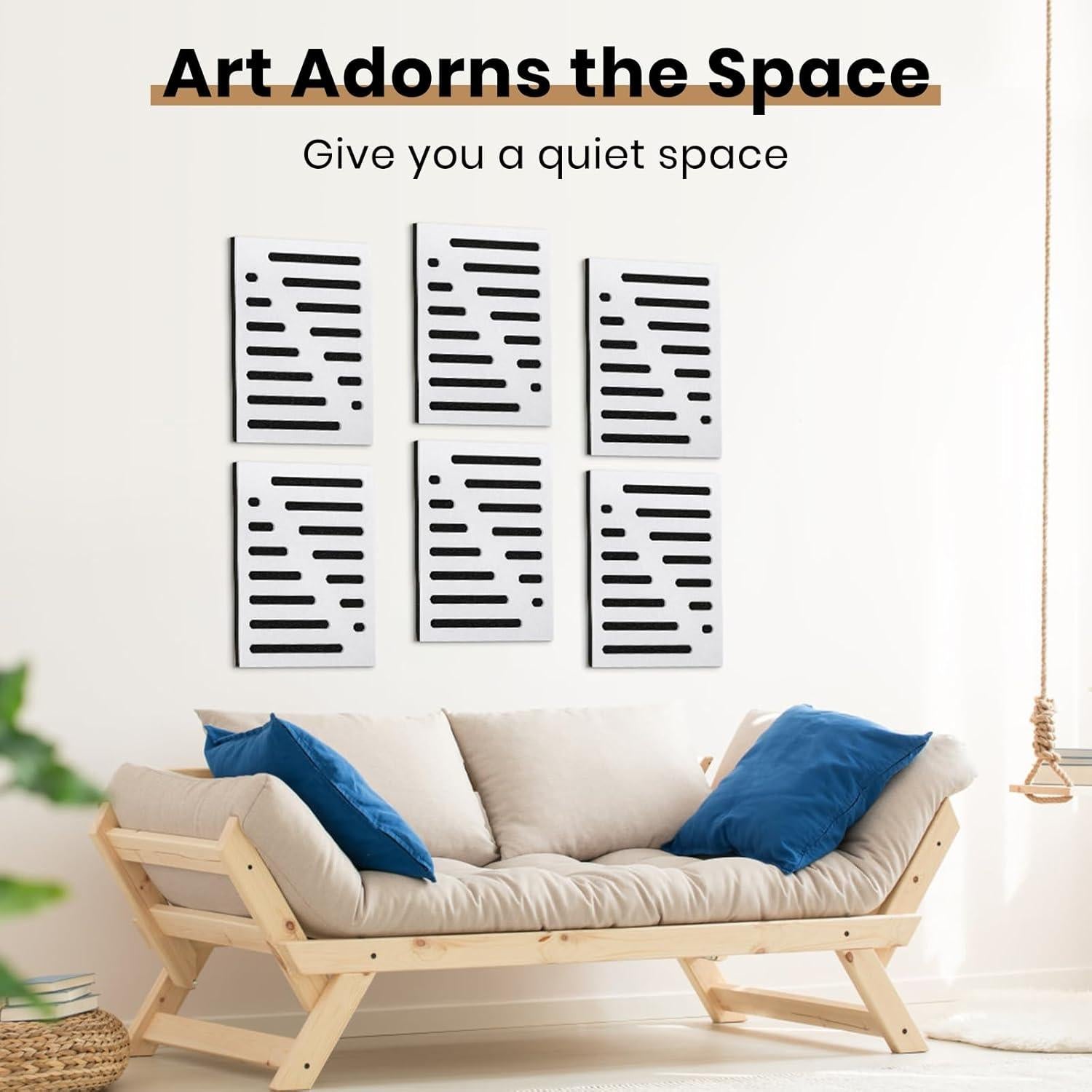 Paquete de 6 Paneles Acústicos QUEENLINK 30x40 cm Doble Capa