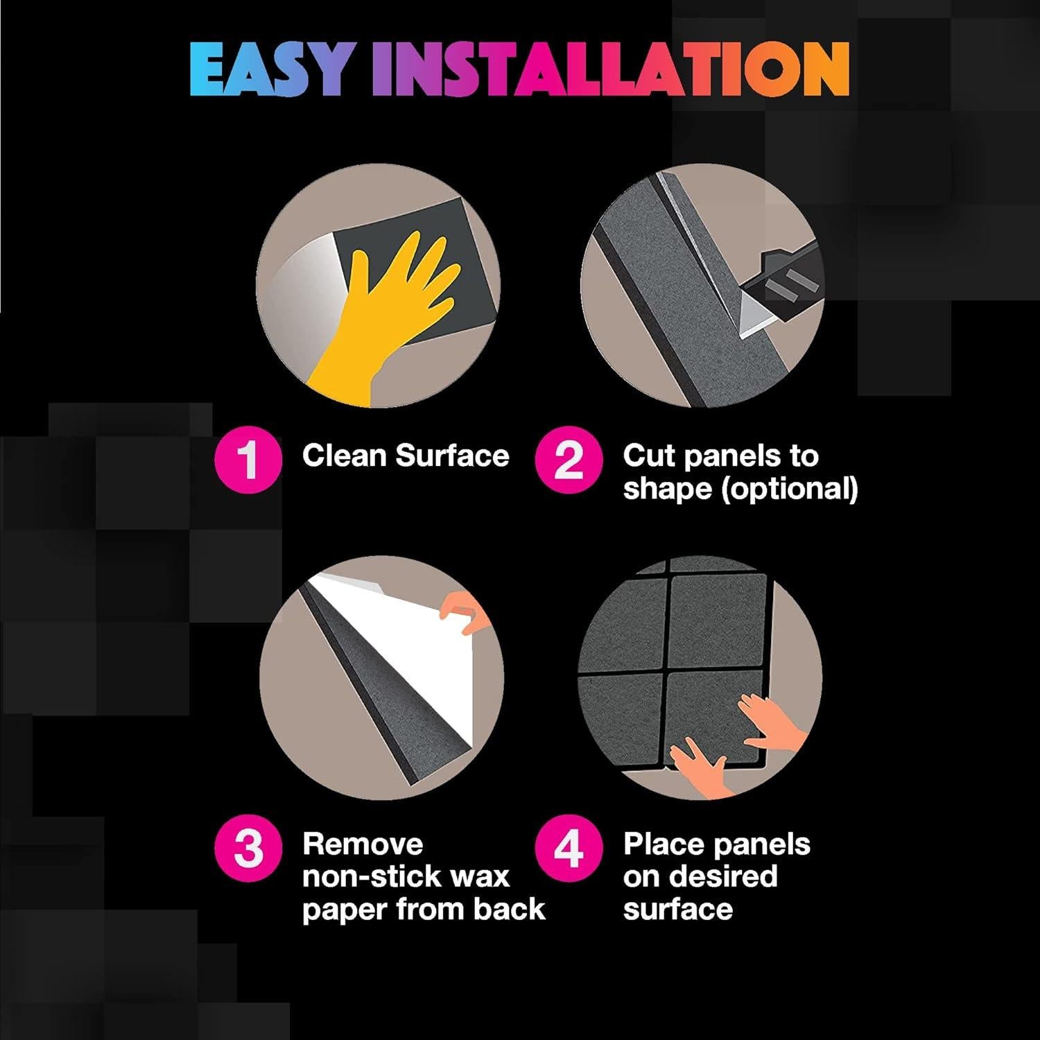 Paneles Acústicos Hexagonales Autoadhesivos Sonic Acoustics 12 Pzas