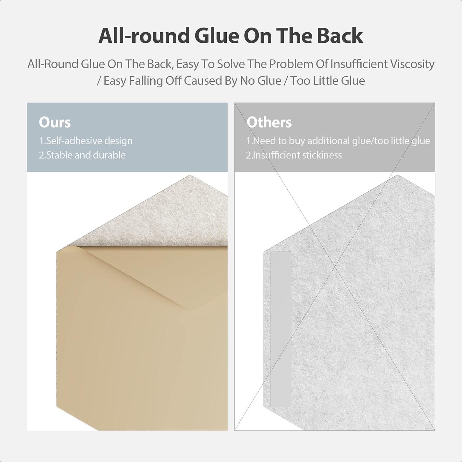 Paquete de 12 Paneles Acústicos Amantech Hexagonales Beige 30.48x26.03 cm