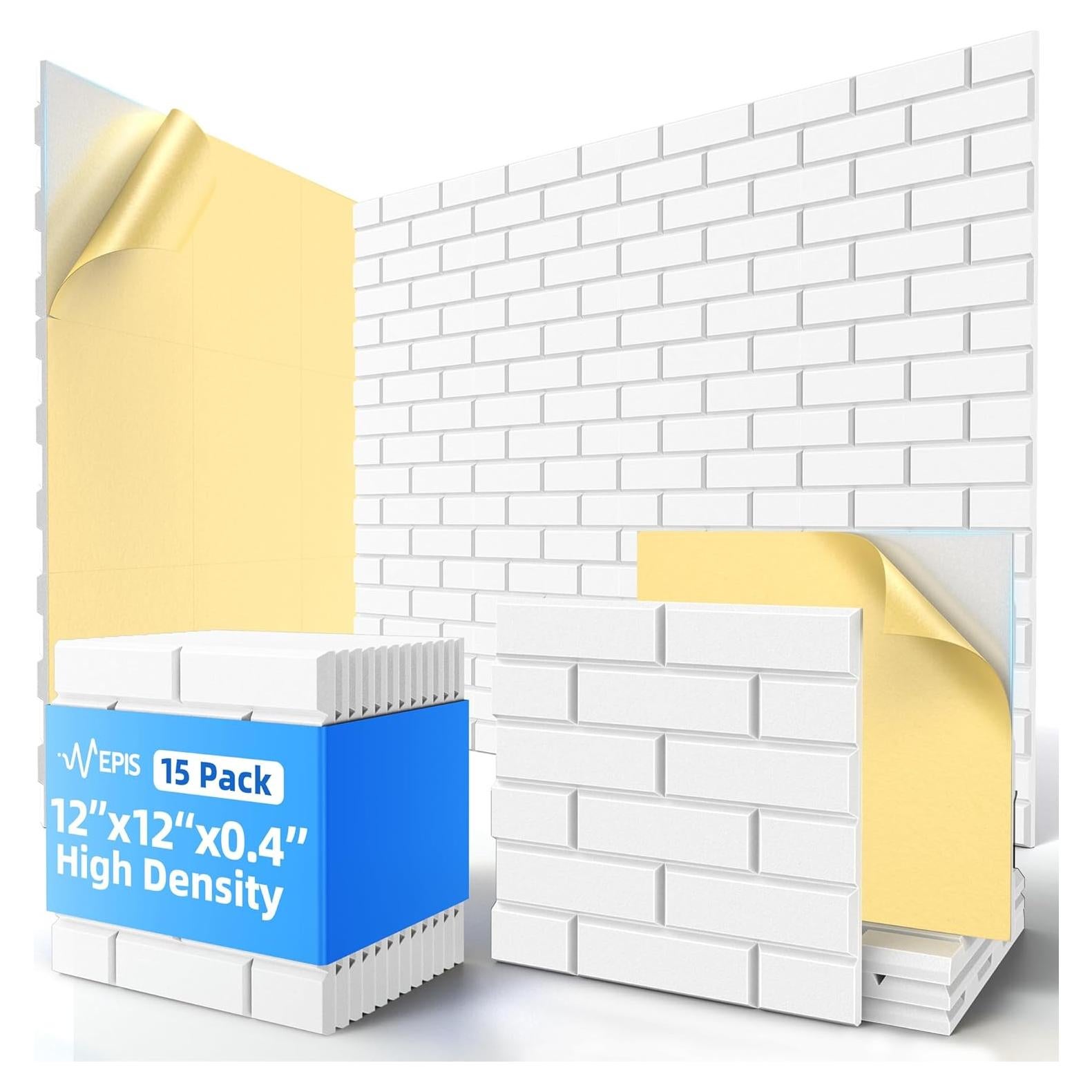 Paquete de 15 Paneles Acústicos NEPIS 30x30 cm Blanco