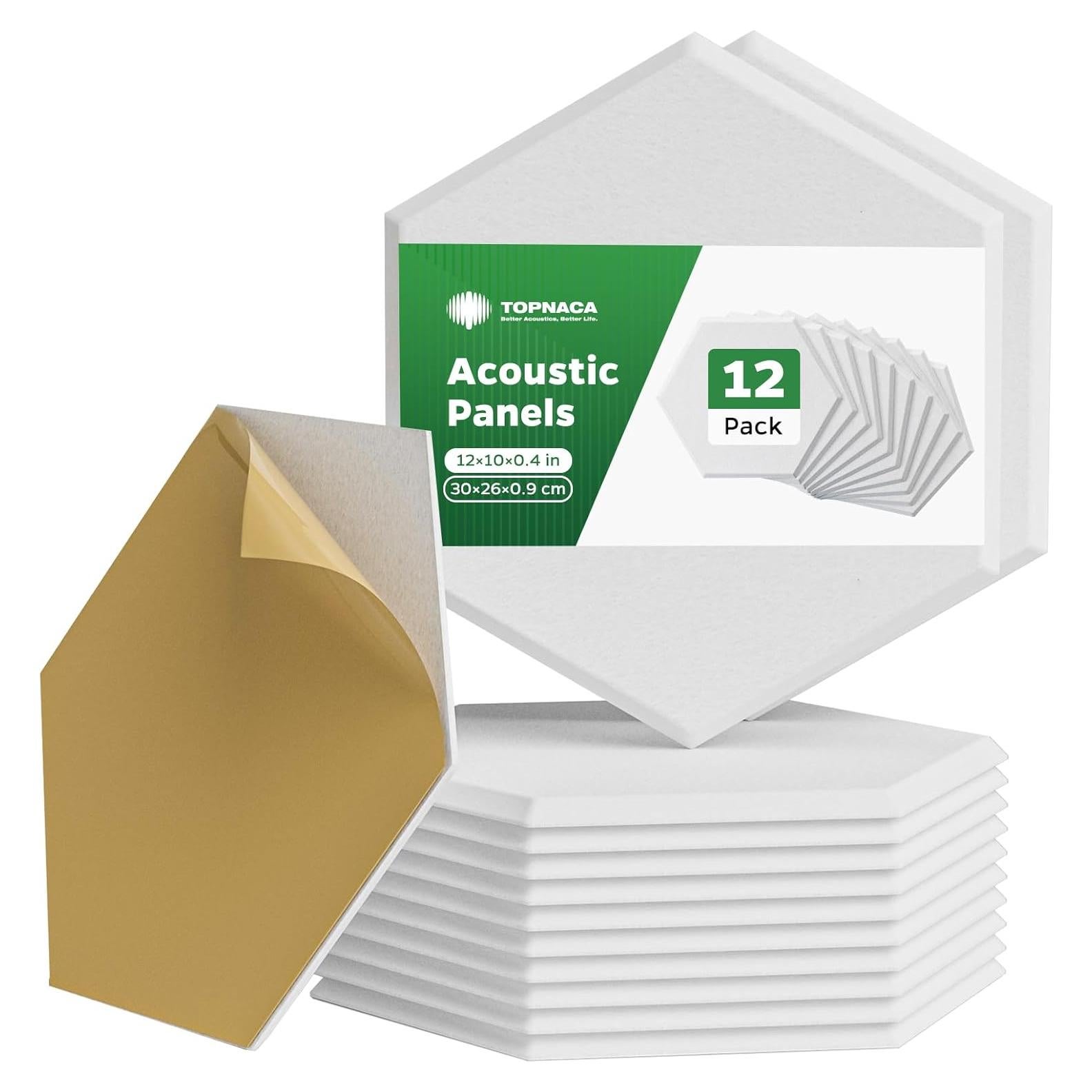 Paneles Aislantes de Sonido Topnaca 12 Hexágonos 30.48x25.4cm