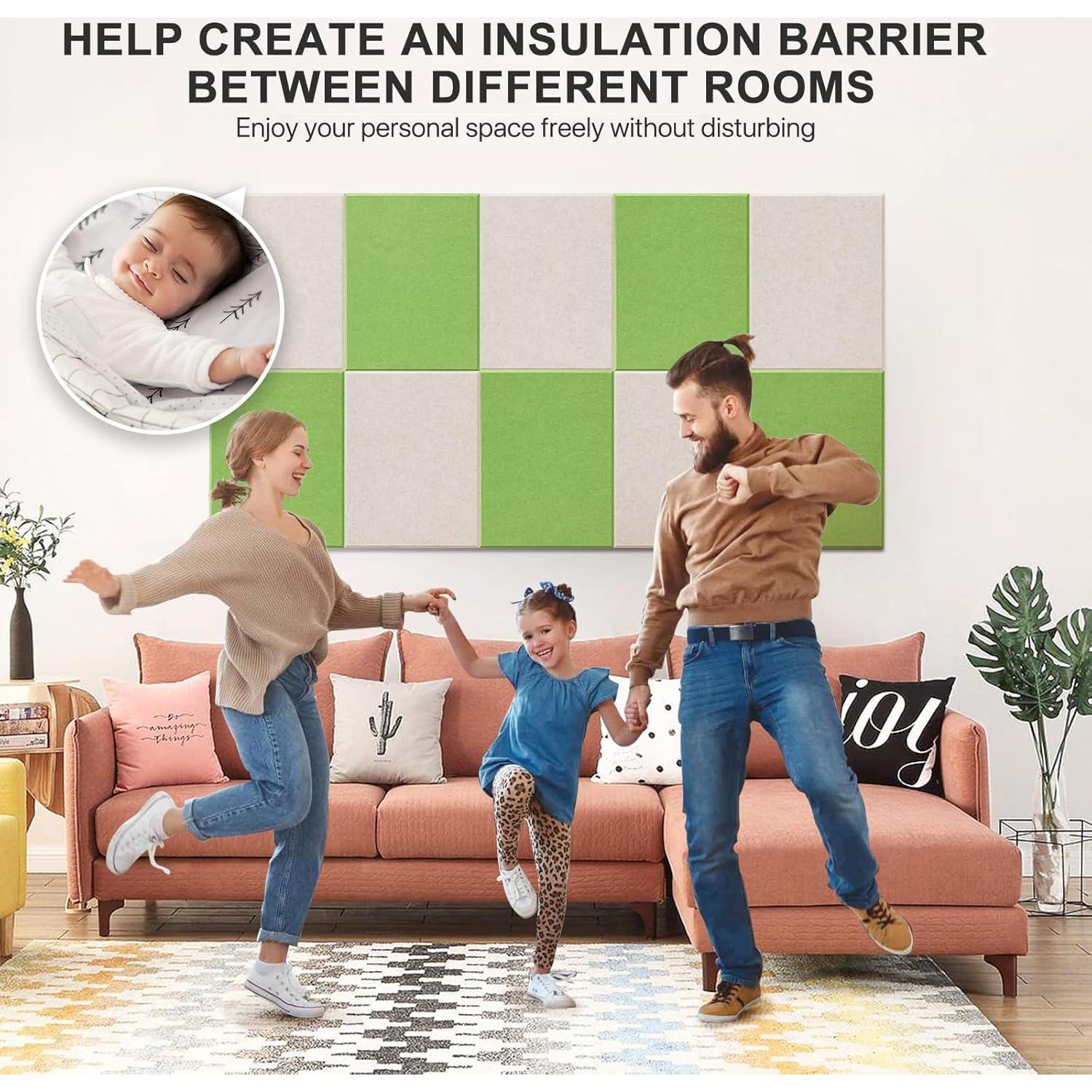 Paneles Acústicos Kuchoow Beige 12 Unidades 40.64x30.48cm