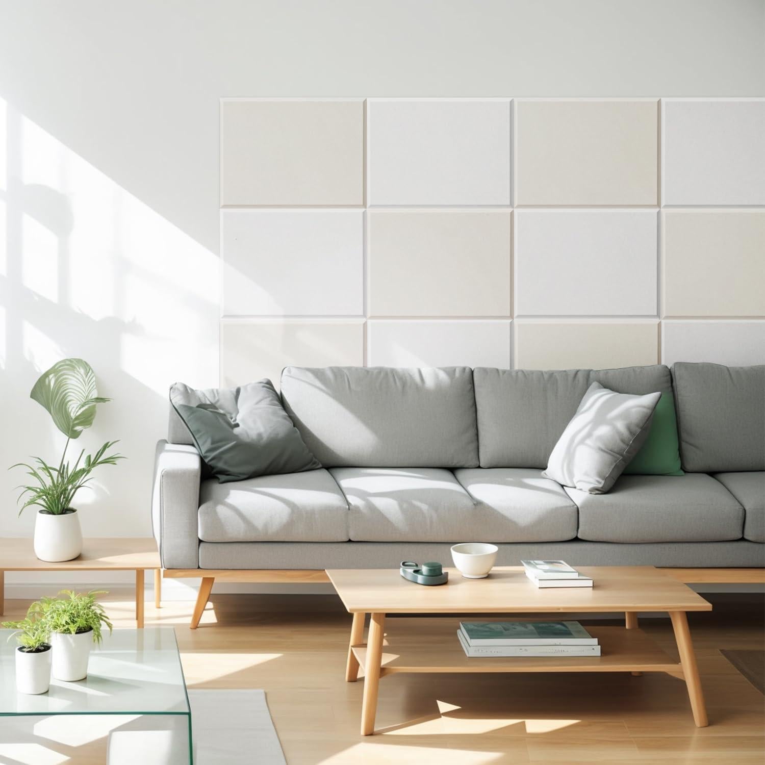 Paneles Acústicos Kuchoow Beige 12 Unidades 40.64x30.48cm