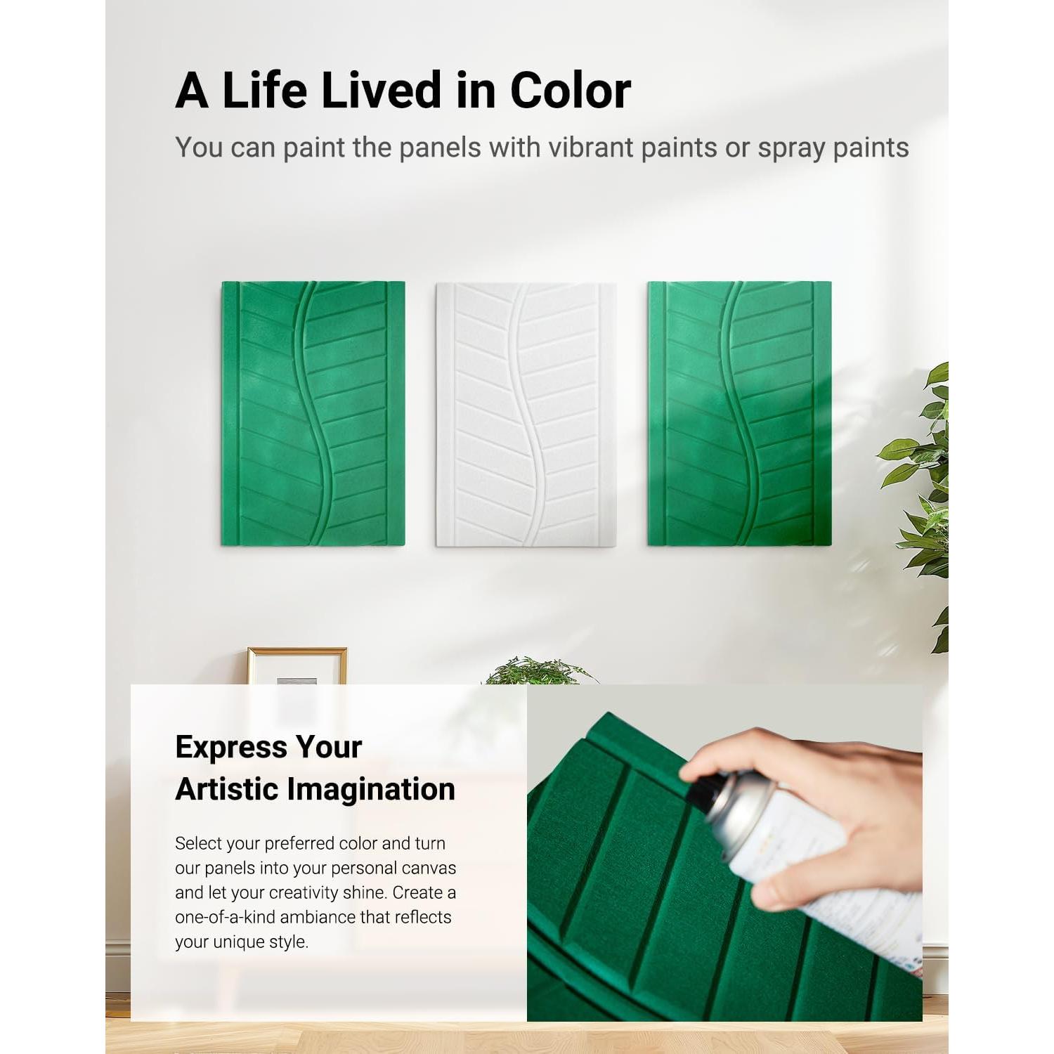 Paneles Aislantes de Sonido Topnaca 6 Piezas 43x30cm Blanco