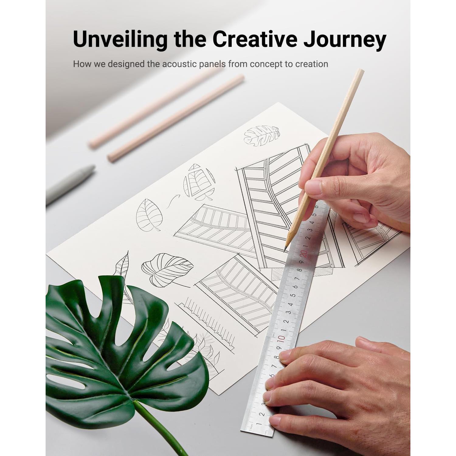 Paneles Aislantes de Sonido Topnaca 6 Piezas 43x30cm Blanco