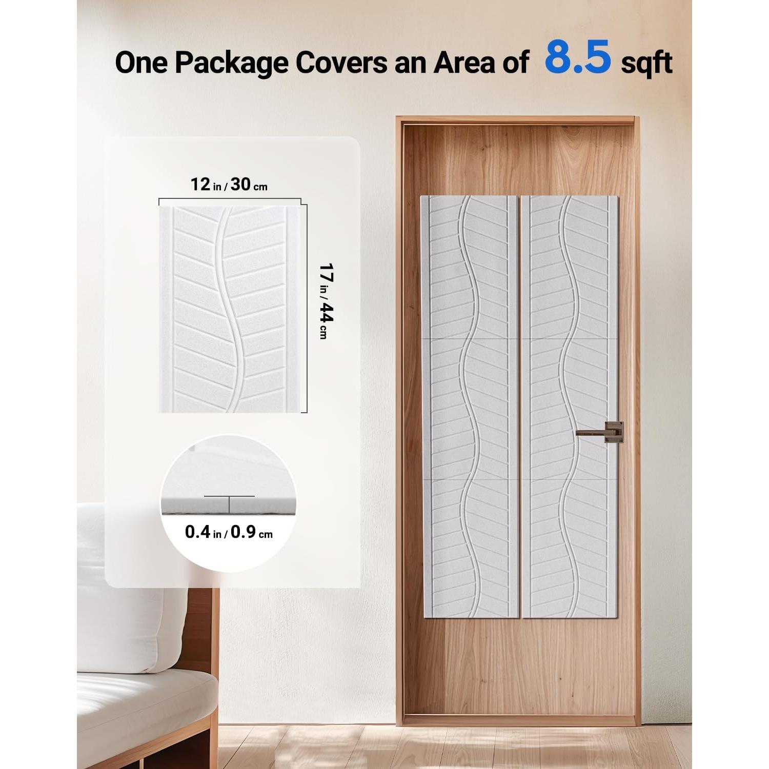 Paneles Aislantes de Sonido Topnaca 6 Piezas 43x30cm Blanco