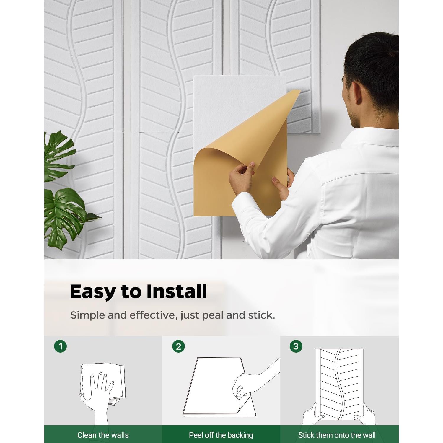 Paneles Aislantes de Sonido Topnaca 6 Piezas 43x30cm Blanco