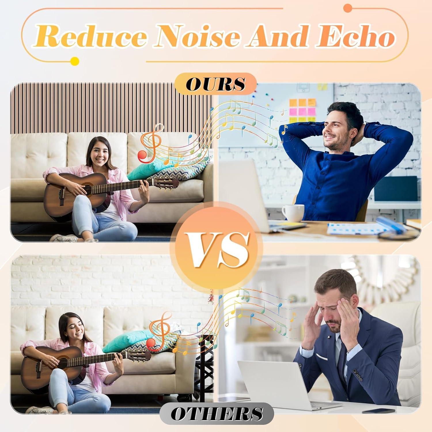 Paquete de 6 Paneles Acústicos Autoadhesivos Camel 40x30 cm