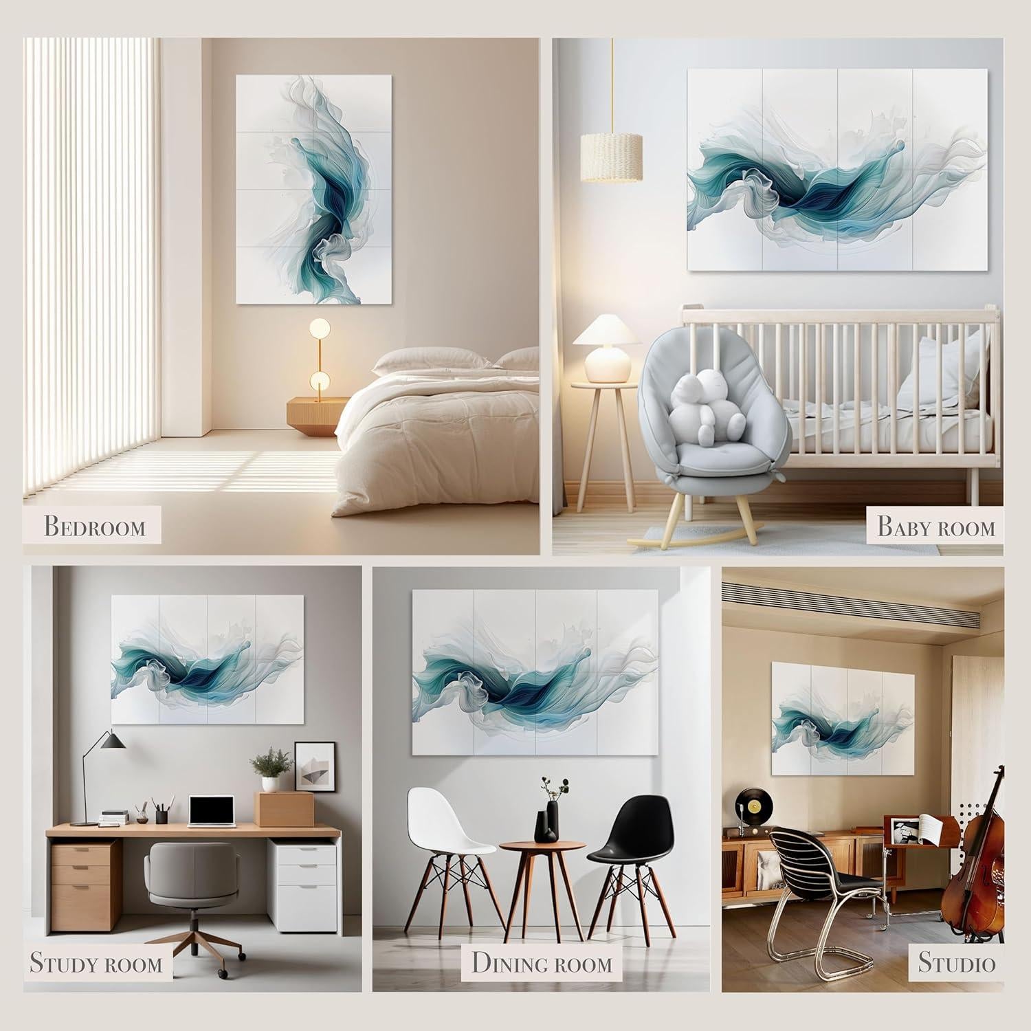 Paquete de 8 Paneles Acústicos 121.9 x 81.3 cm Iluminación Etérea