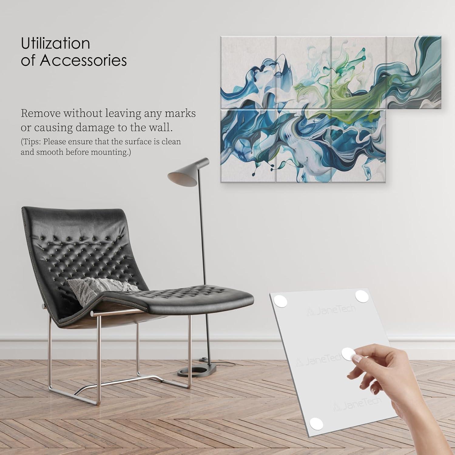 Paquete de 8 Paneles Acústicos Artísticos 121.92x81.28cm