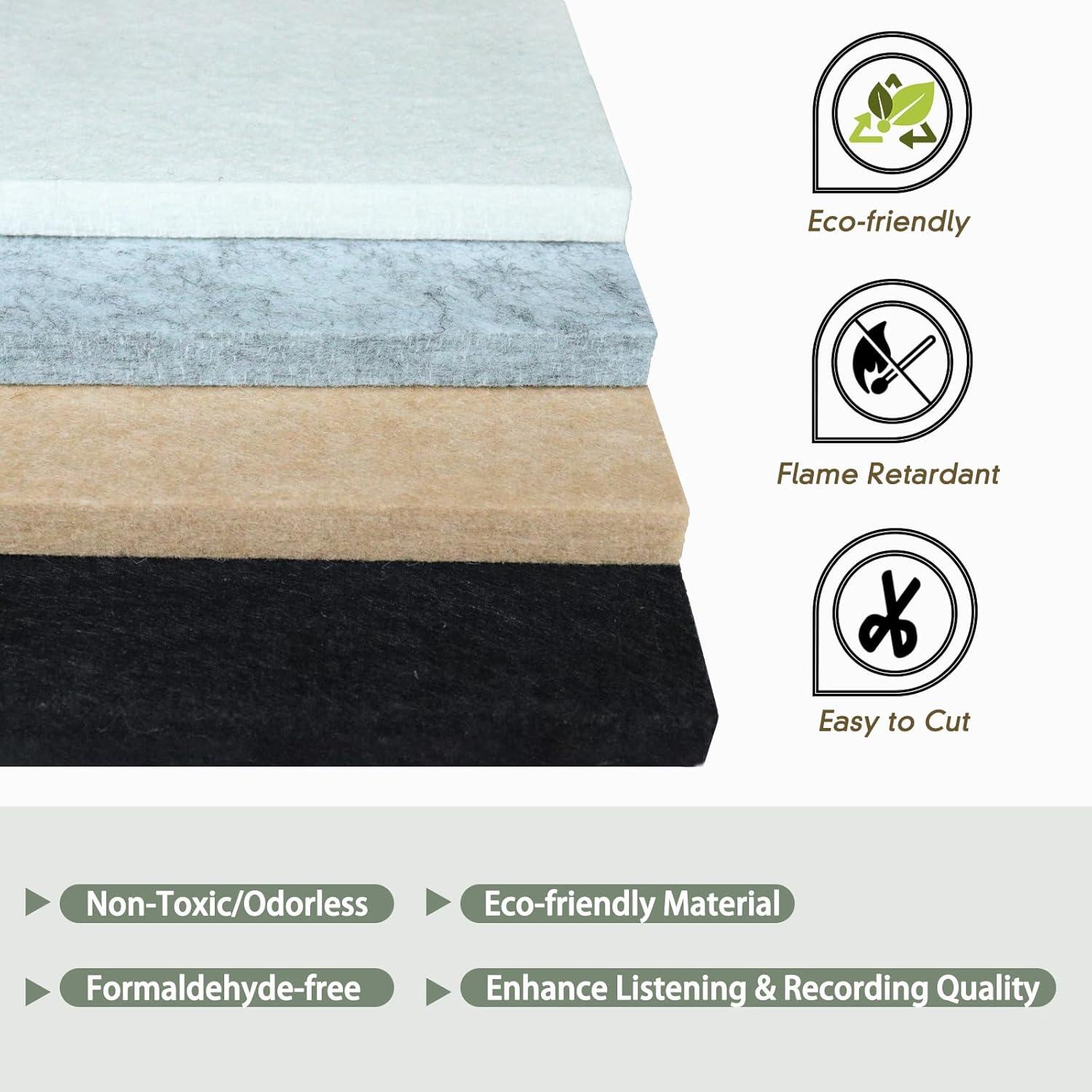 Paneles Acústicos TroyStudio 20 Pcs Fieltro 30.48 cm Blanco