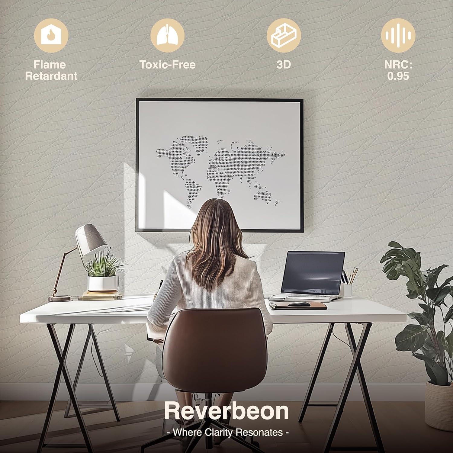 Paneles Acústicos Reverbeon 6 Pack 24x24cm Aislantes Decorativos