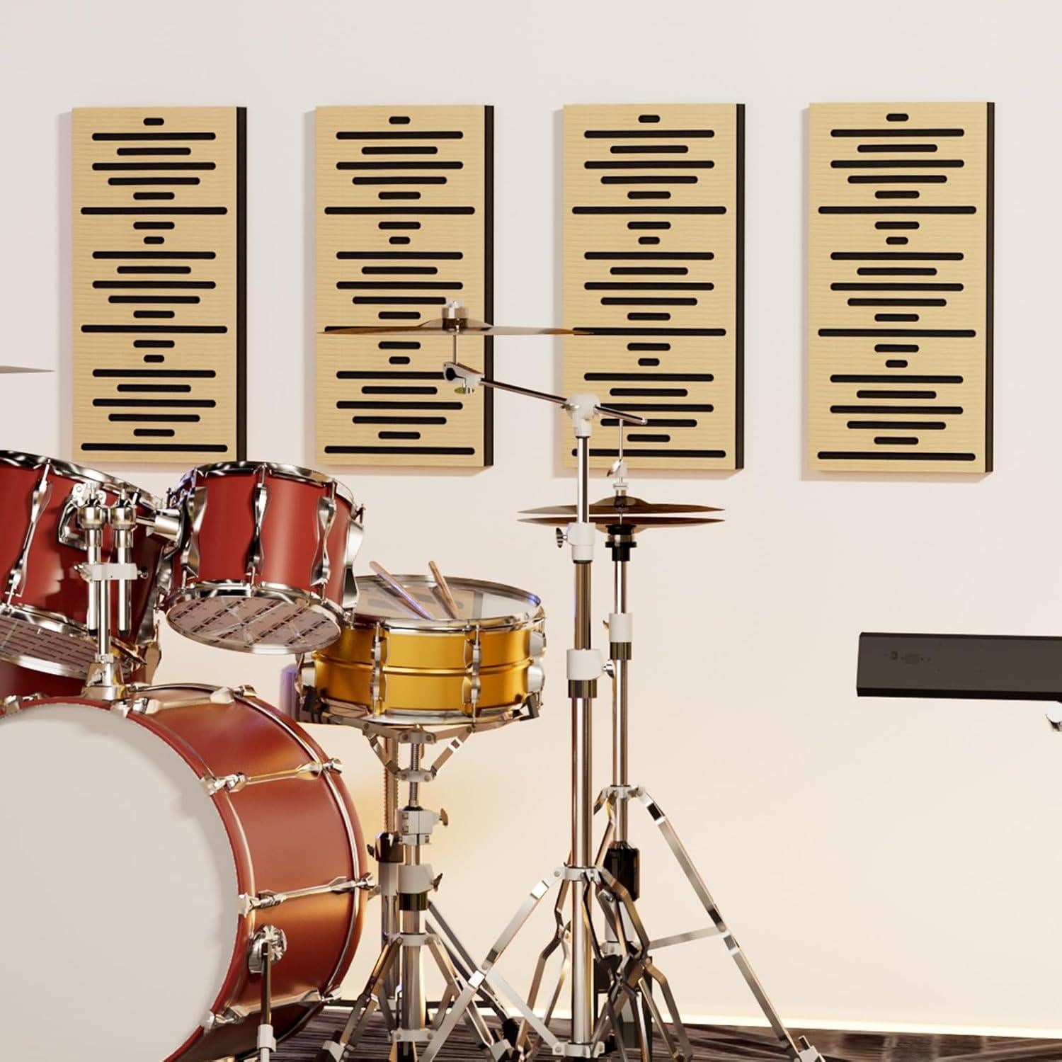 Paneles Acústicos de Madera TONOR 4 Piezas 60x30 cm