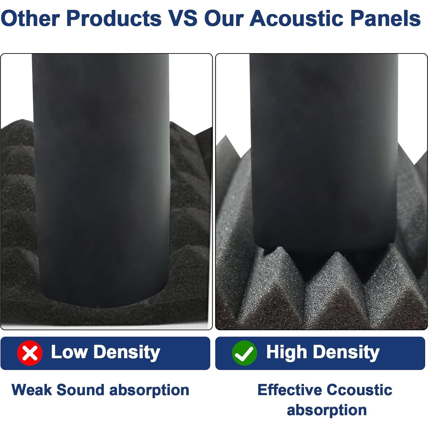 Paneles Acústicos de Espuma Ikaufen 48 Piezas 30x30cm