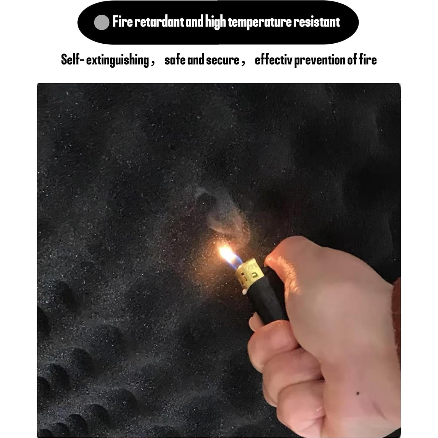 Paquete de 6 Paneles Acústicos Tipo Huevo 30.48cm Negro