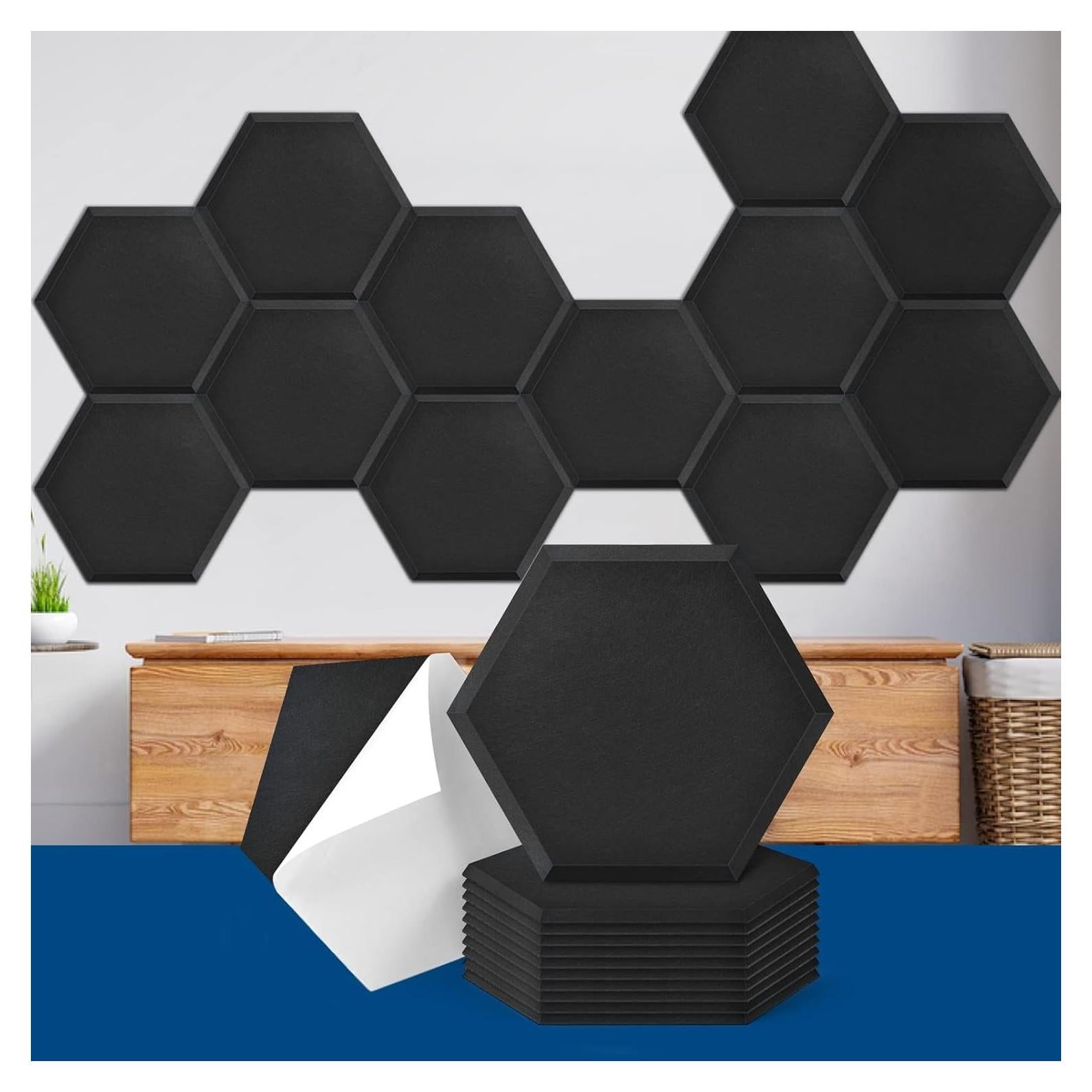 Paneles Acústicos Autoadhesivos Art3dwallpanels 12 Piezas 35.56x30.48cm