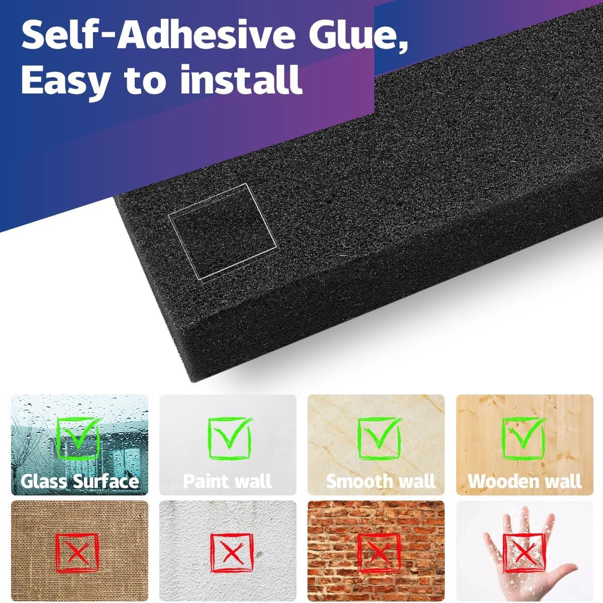 Paquete de 12 Paneles Acústicos de Espuma Aislantes 30.48cm Gris