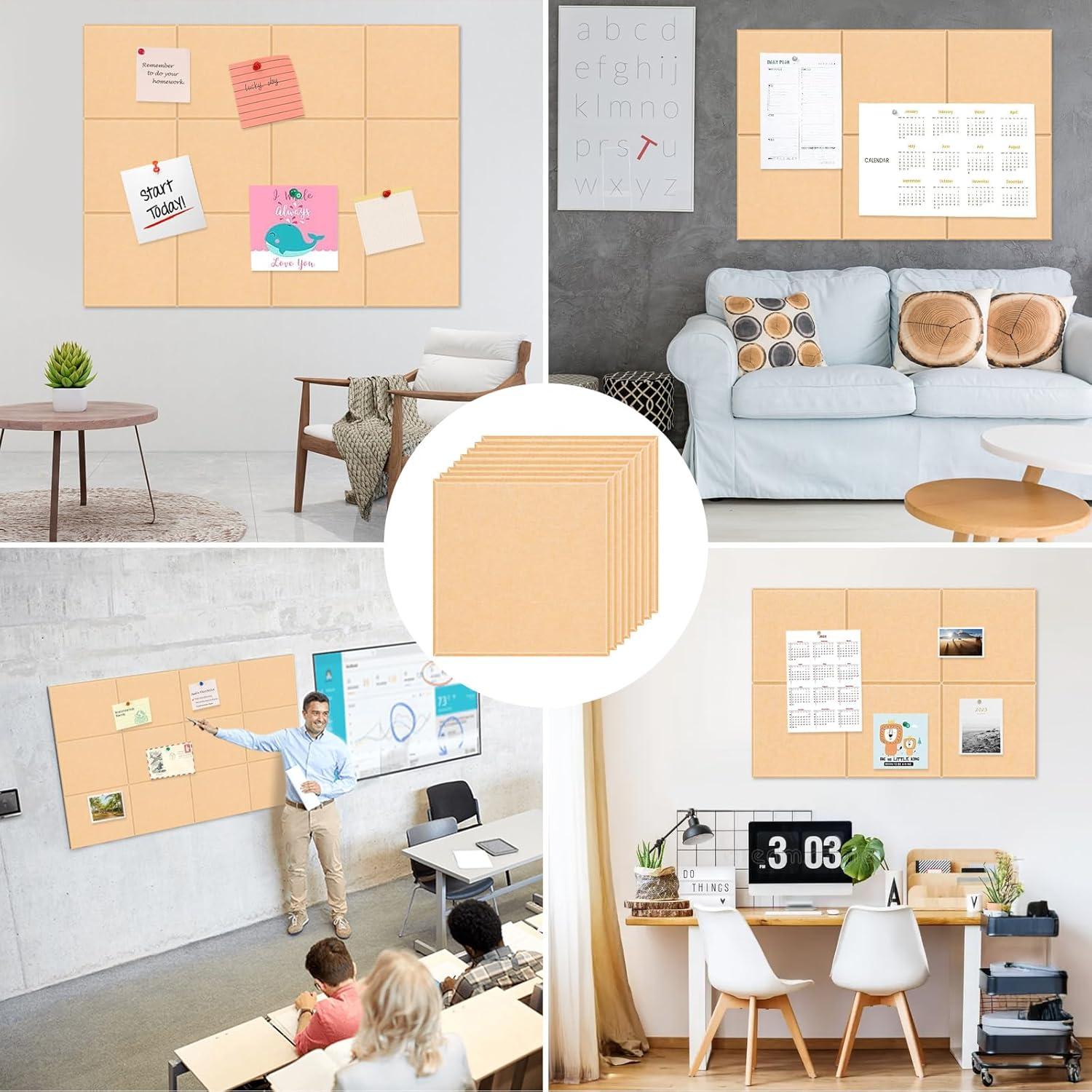 Paquete de 12 Paneles Acústicos HWLIYUTAI 30.48x30.48cm Camel