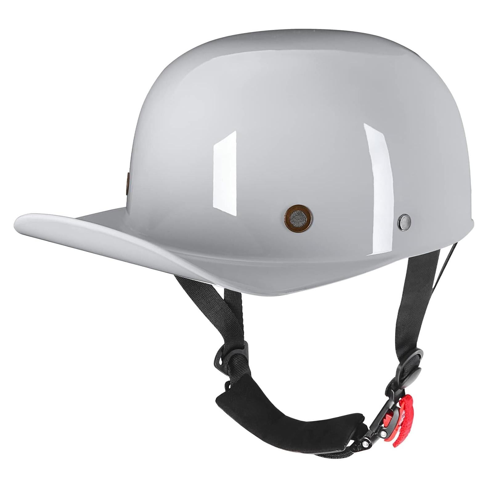 Casco Estilo Béisbol Yesmotor Mediano Fibra de Carbono