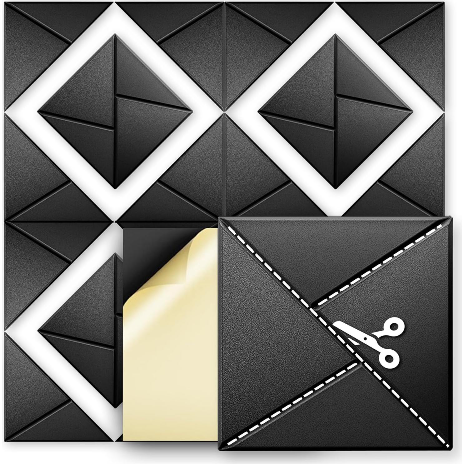 Paquete de 24 Paneles Acústicos Autoadhesivos 30.48x30.48cm - Espuma Aislante de Sonido