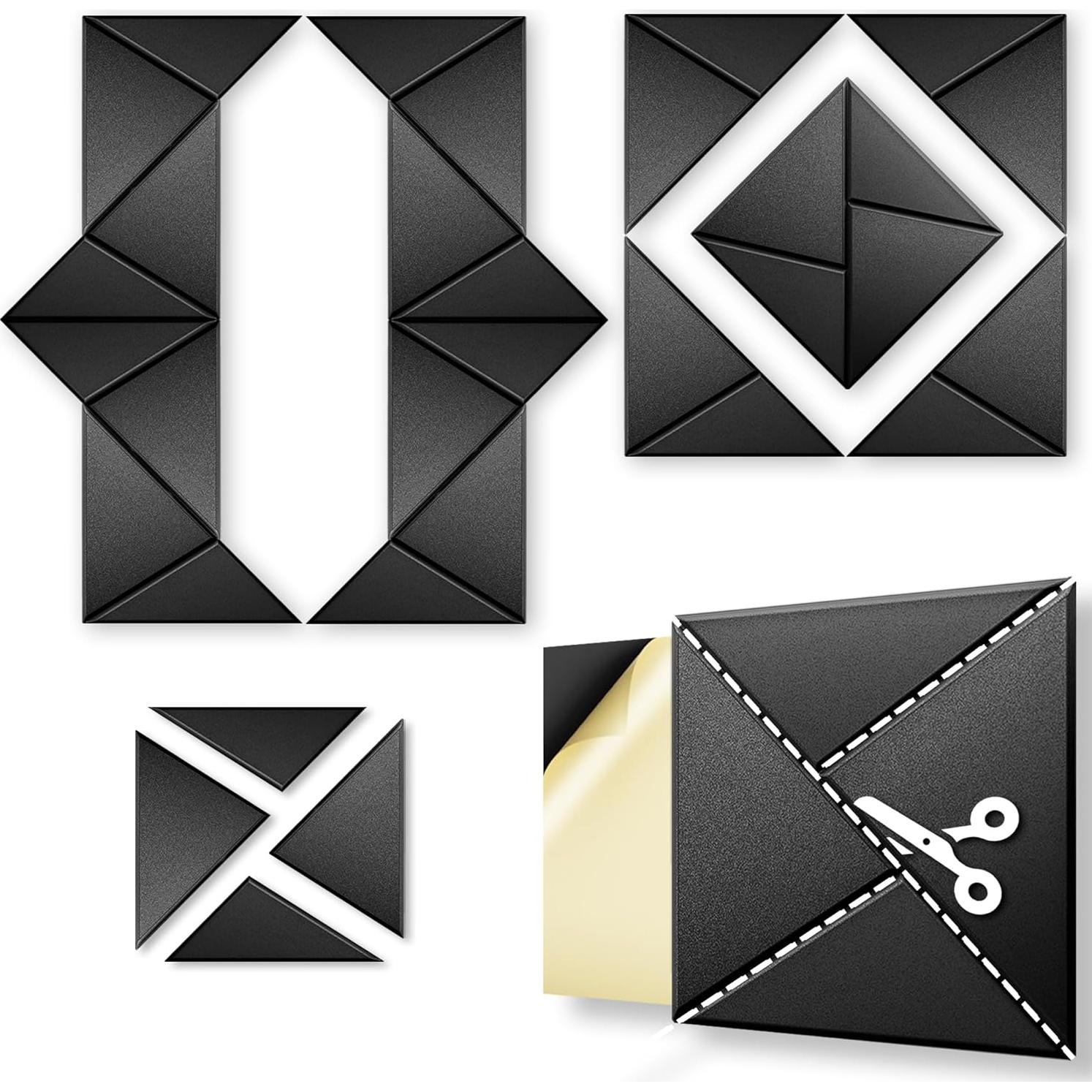 Paquete de 24 Paneles Acústicos Autoadhesivos 30.48x30.48cm - Espuma Aislante de Sonido