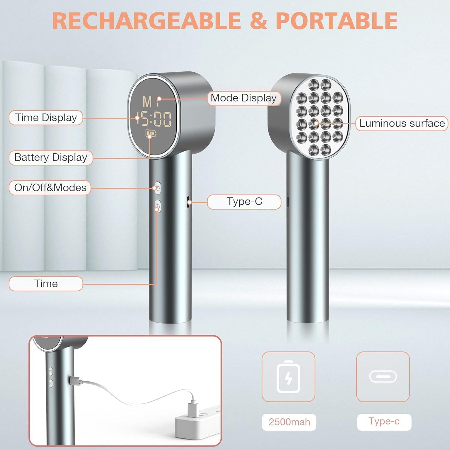 Terapia de Luz Roja Aptoyu 20 LEDs 660/850nm Portátil