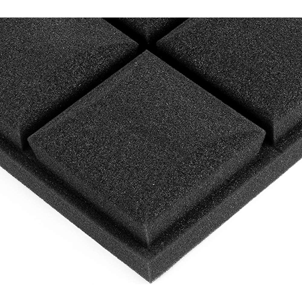 Paneles Acústicos JBER 24 Piezas 30.48x30.48x5.08 cm Negro