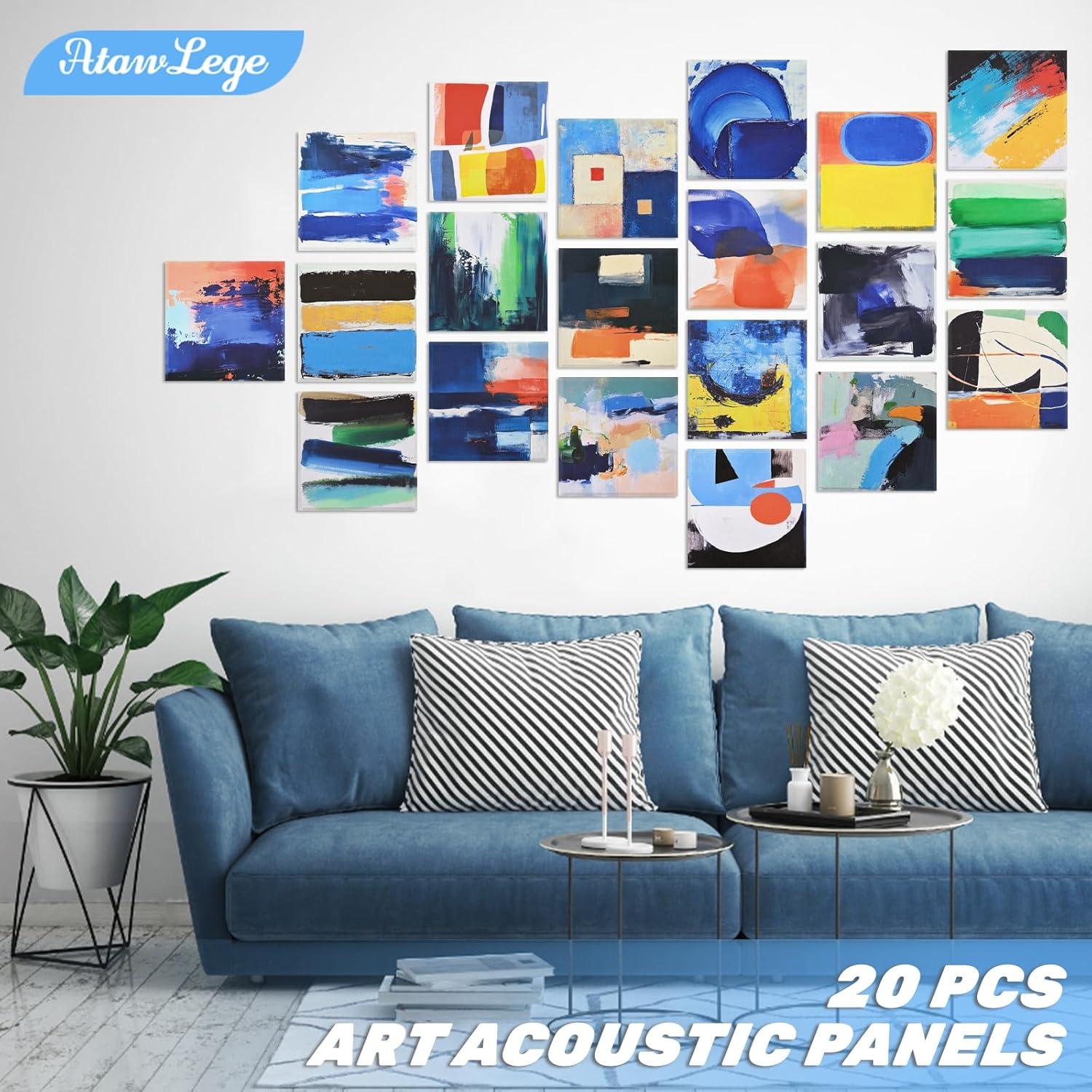 8 Paneles Acústicos Autoadhesivos AtawLege - Pintura Artística