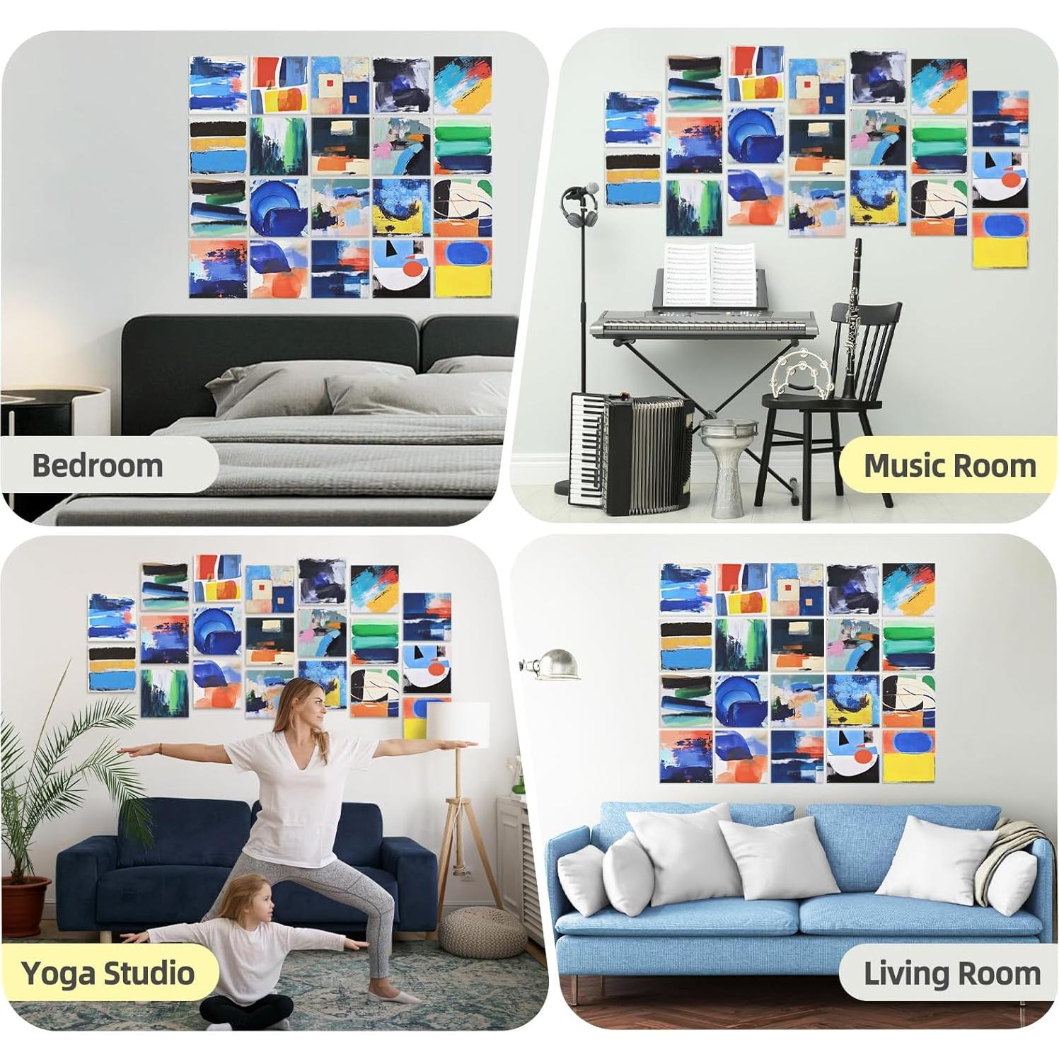 8 Paneles Acústicos Autoadhesivos AtawLege - Pintura Artística