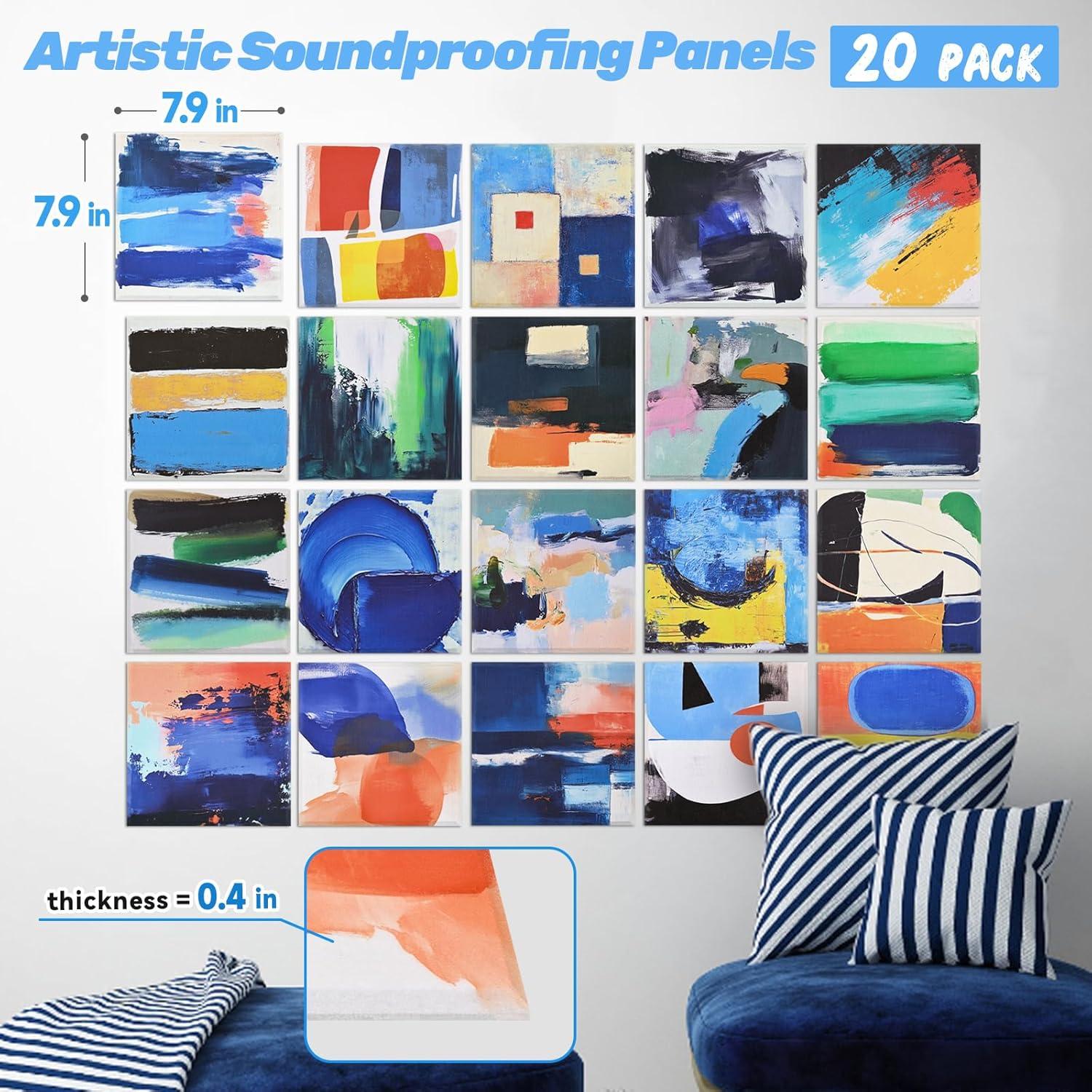 8 Paneles Acústicos Autoadhesivos AtawLege - Pintura Artística