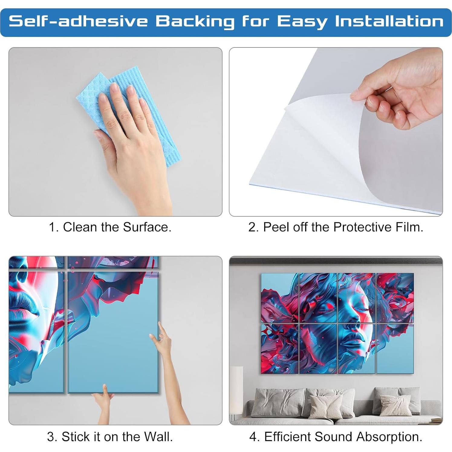 Paneles Acústicos Artísticos BILUOS 121.9x81.3cm Estatuas