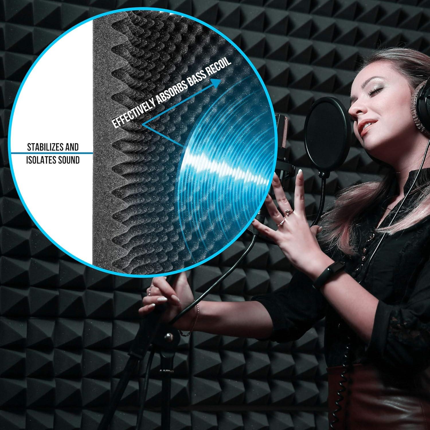 Panel Acústico Pyle PSIP24X2 con Soporte Tripode, 2 Paquete