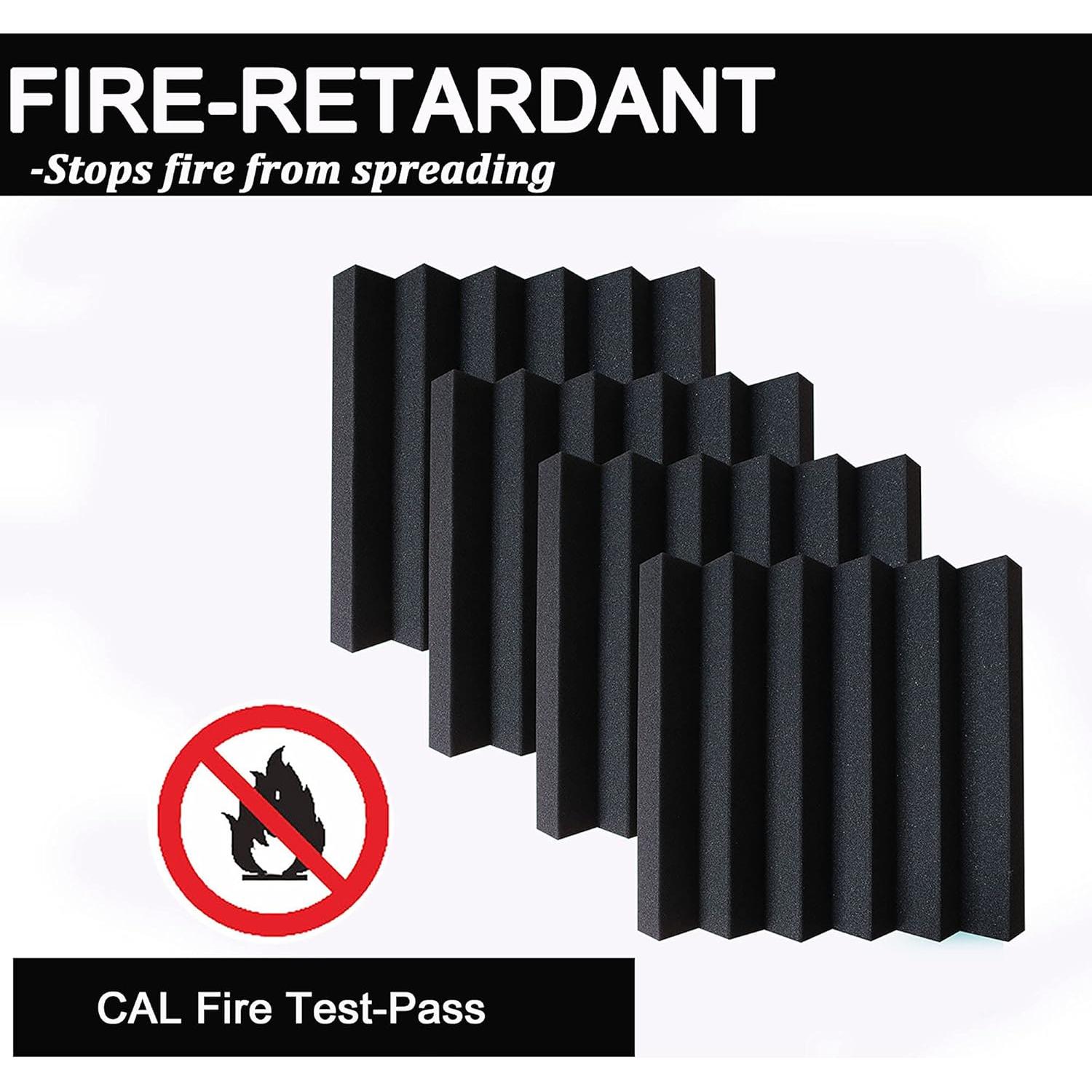 Paquete de 24 Paneles Acústicos KTOESHEO 30.48x30.48cm Negro