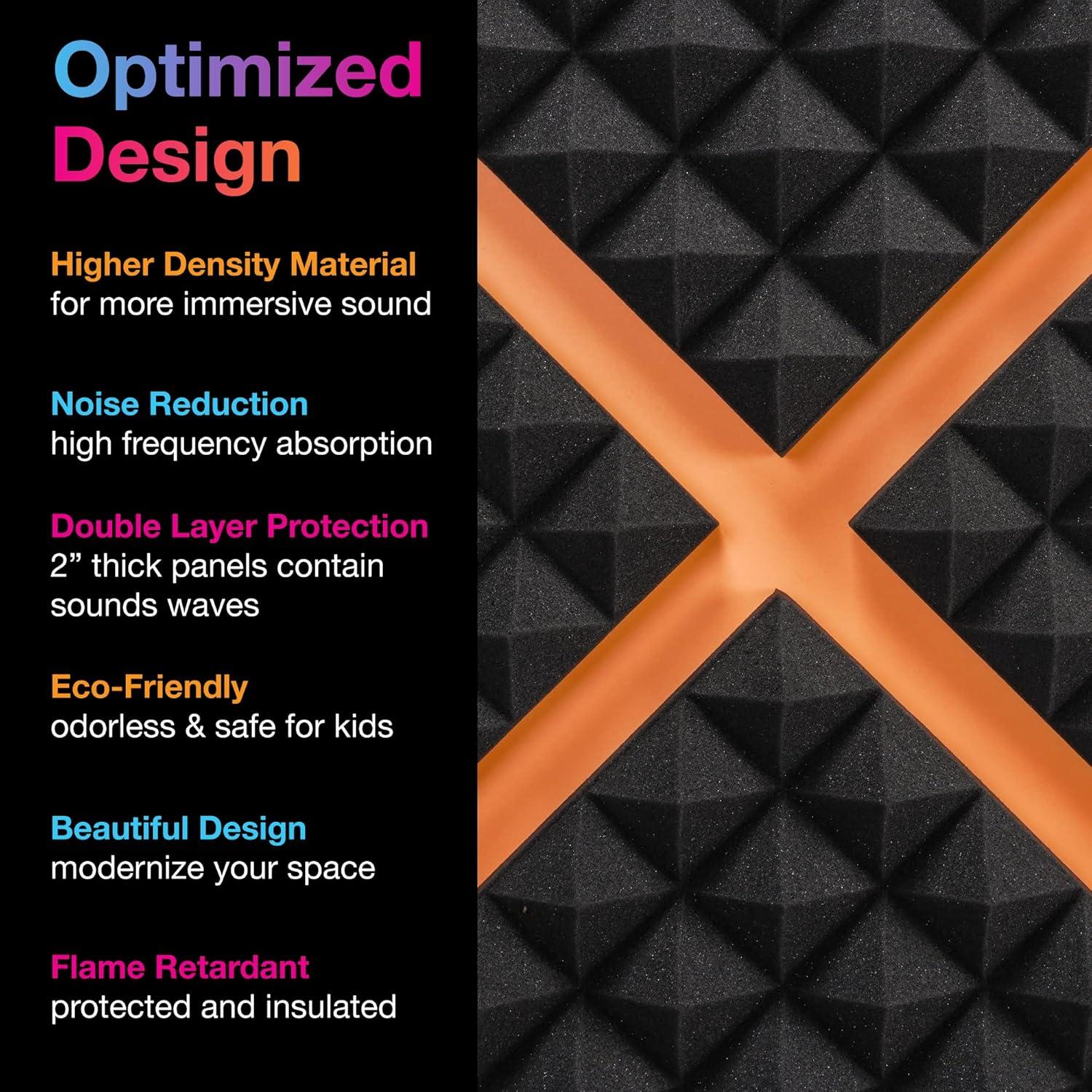 Paneles Acústicos Sonic Acoustics 24 Piezas 2"x30.48cm
