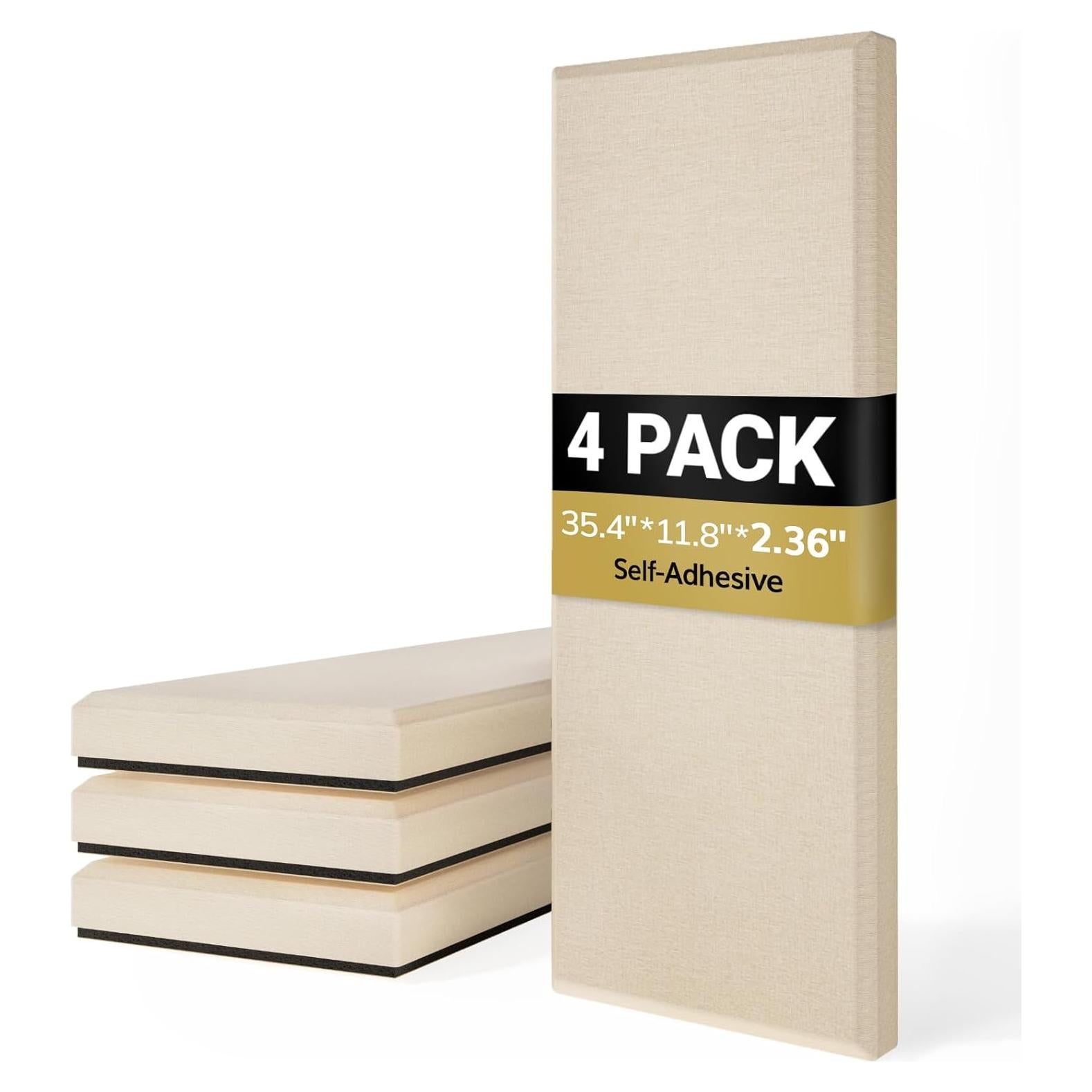 Panel Acústico TONOR 4 PCS Beige 90x30x6 cm Aislante