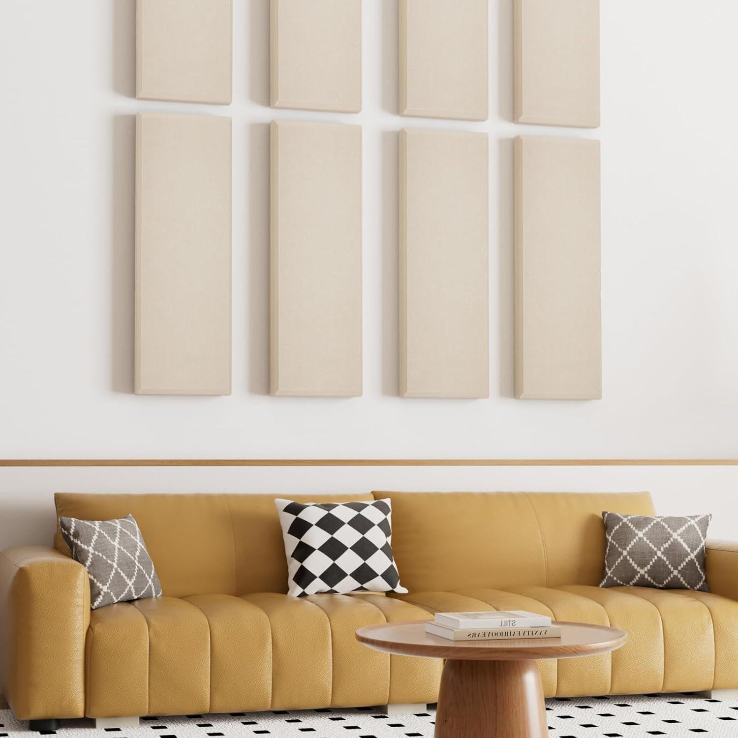 Panel Acústico TONOR 4 PCS Beige 90x30x6 cm Aislante