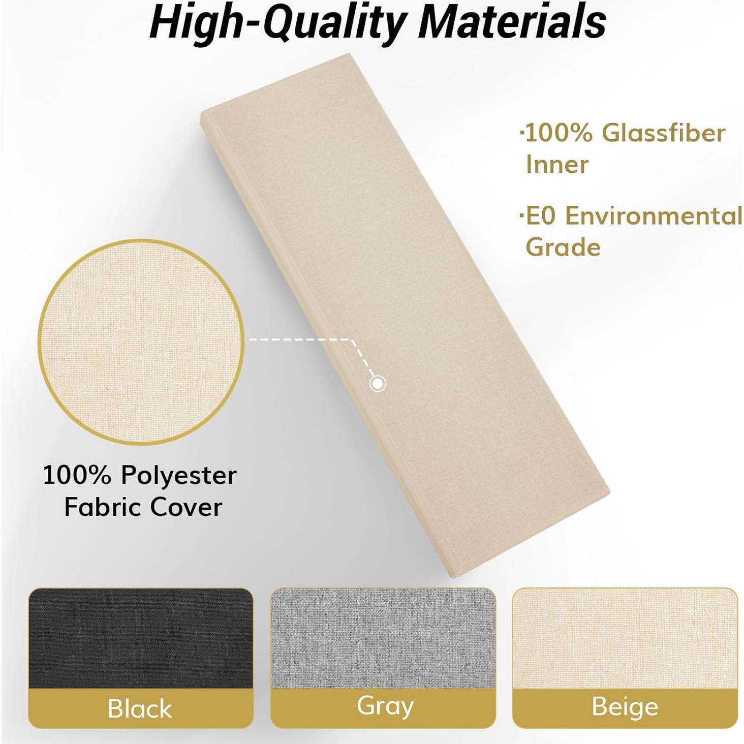 Panel Acústico TONOR 4 PCS Beige 90x30x6 cm Aislante