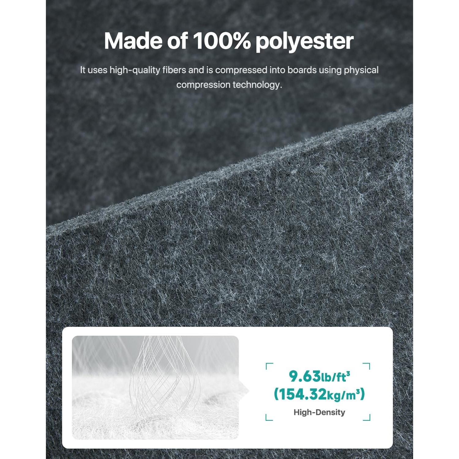 Paneles Acústicos Soundsbay 12 Piezas 30.48x25.4cm Gris Oscuro