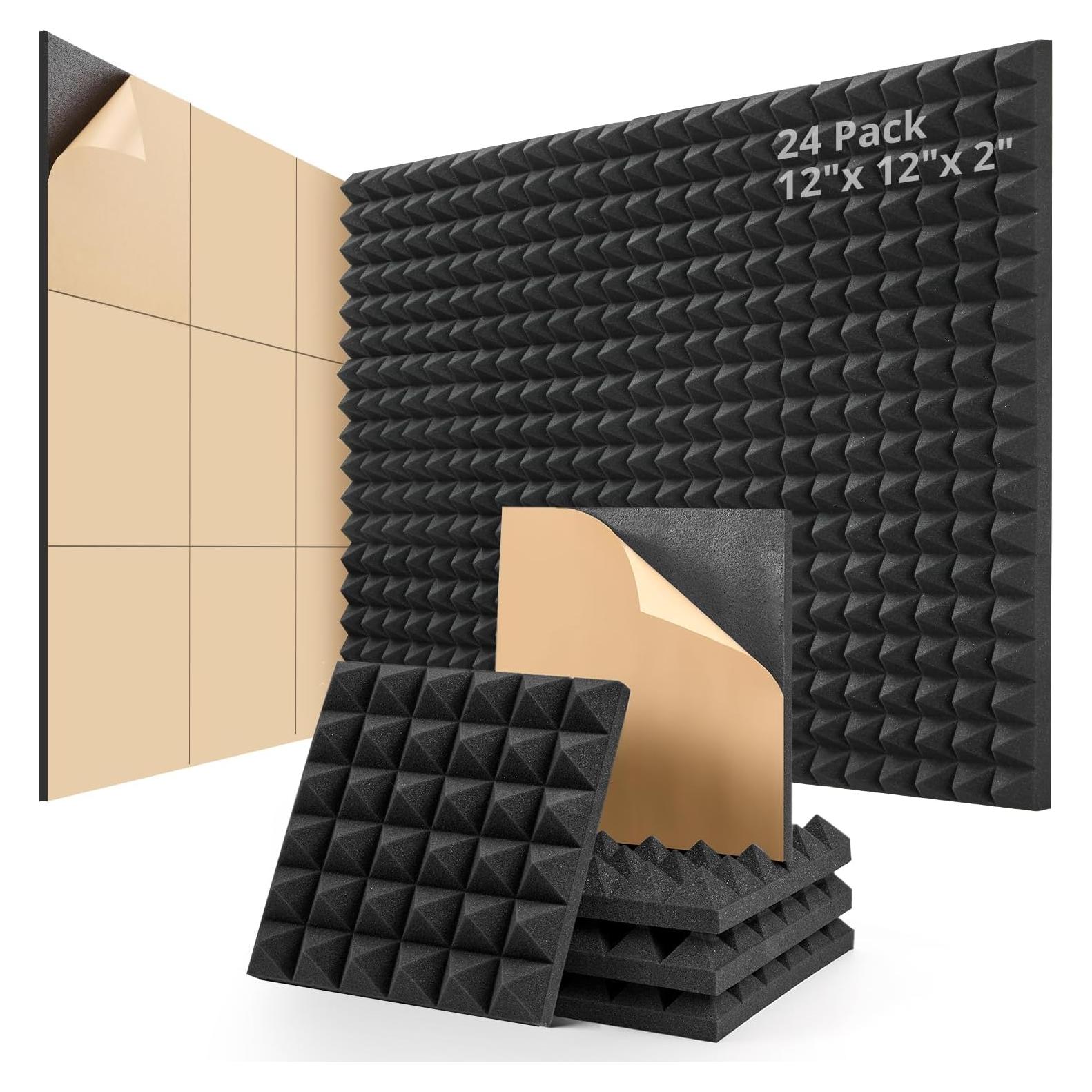 Paneles Acústicos Kuchoow Autoadhesivos 24 Piezas 30.48 cm