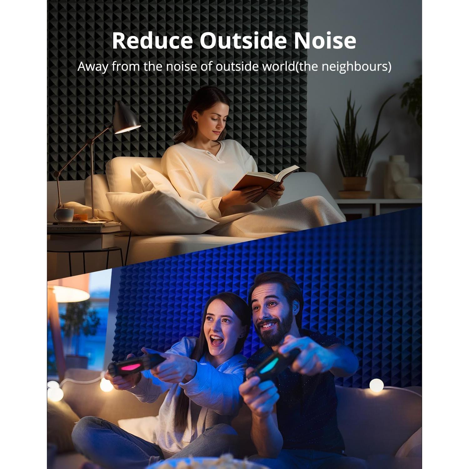 Paneles Acústicos Kuchoow Autoadhesivos 24 Piezas 30.48 cm