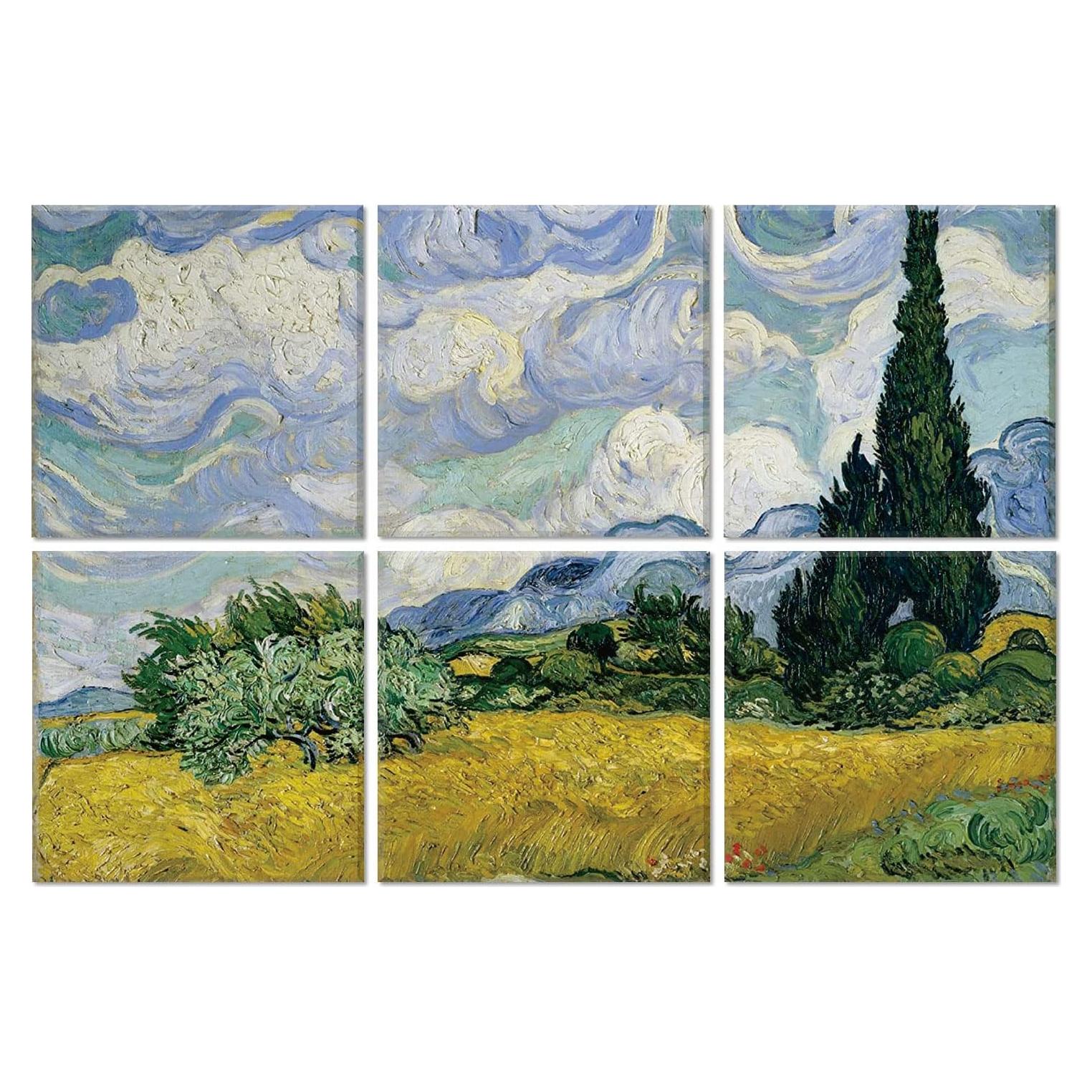 Paneles Acústicos Artísticos JBER 182.88x121.92cm Campo de Trigo y Ciprés