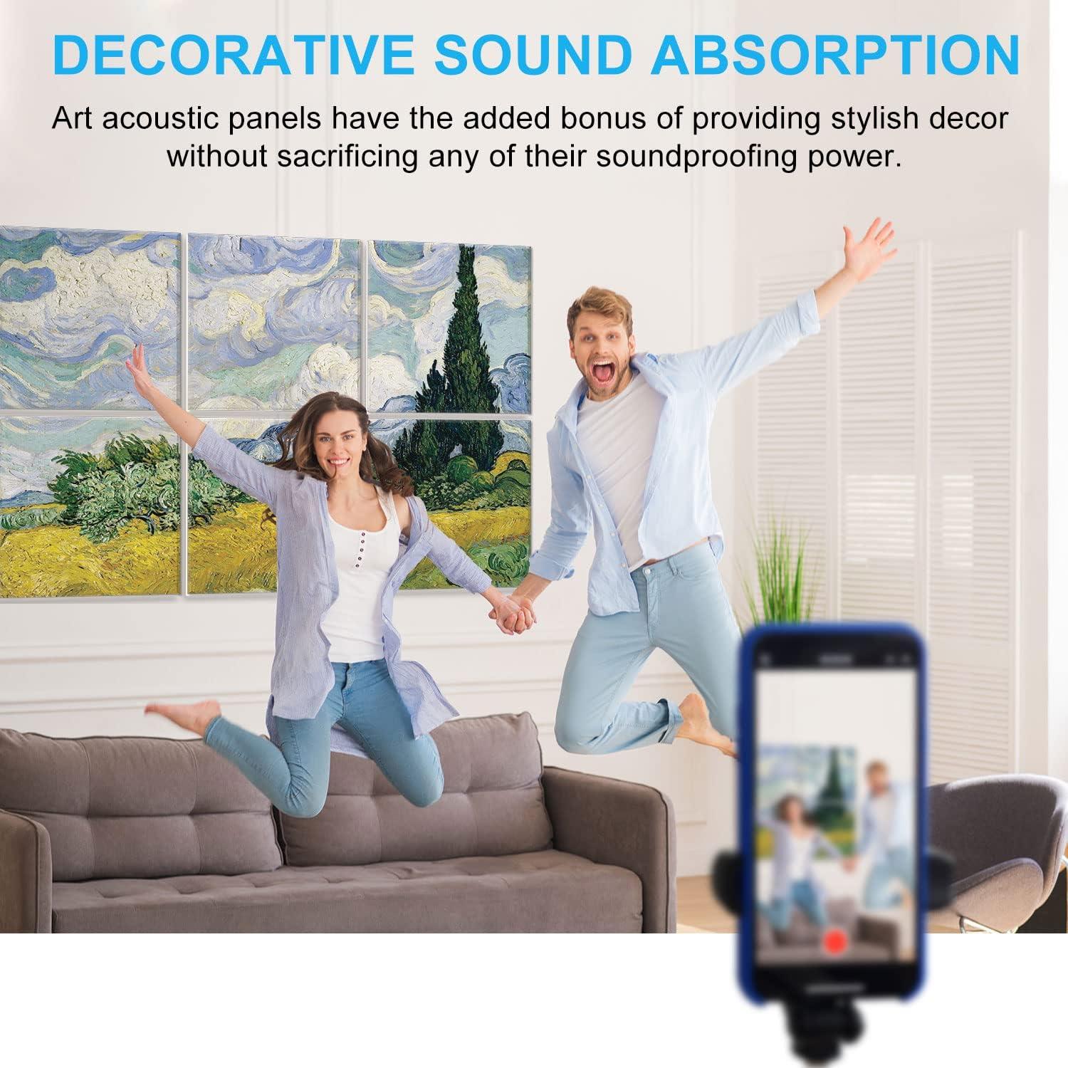 Paneles Acústicos Artísticos JBER 182.88x121.92cm Campo de Trigo y Ciprés