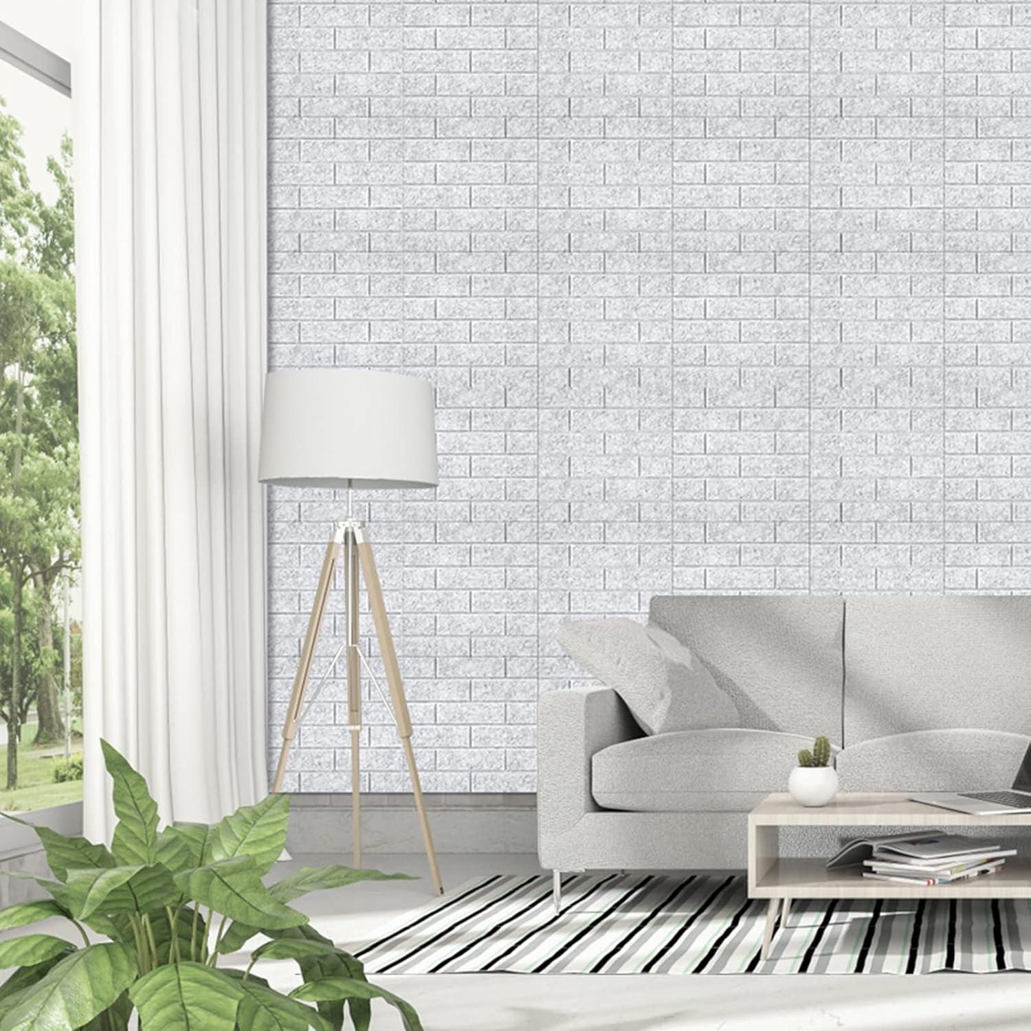 Paneles Acústicos Autoadhesivos Tutmyrea 18 PCS Ladrillo Gris