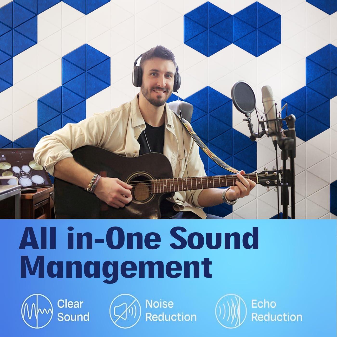 Paquete de 12 Paneles Acústicos Autoadhesivos Diapu 35.5x30.5cm