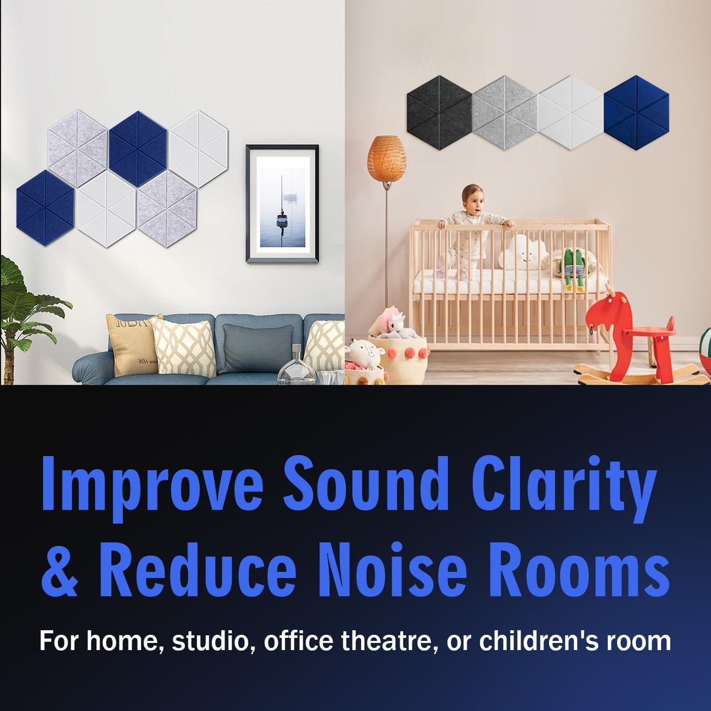 Paquete de 12 Paneles Acústicos Autoadhesivos Diapu 35.5x30.5cm