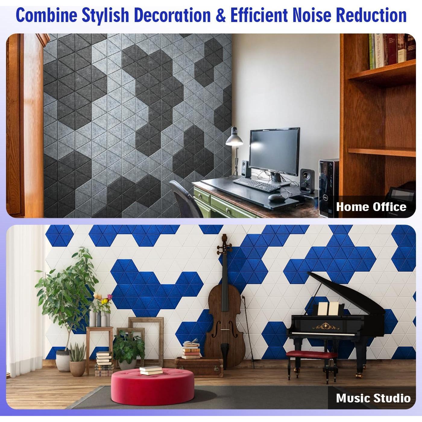 Paquete de 12 Paneles Acústicos Autoadhesivos Diapu 35.5x30.5cm