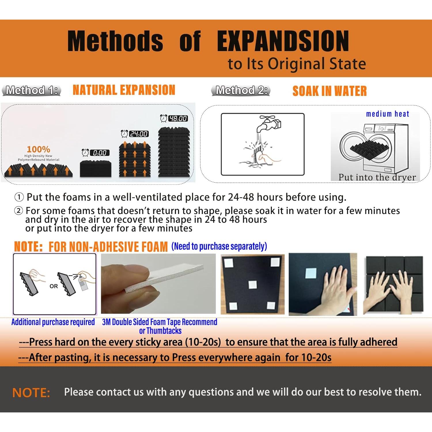 Paneles Acústicos Saiqiang 12 Pack Pirámide Negra 30.48x30.48cm