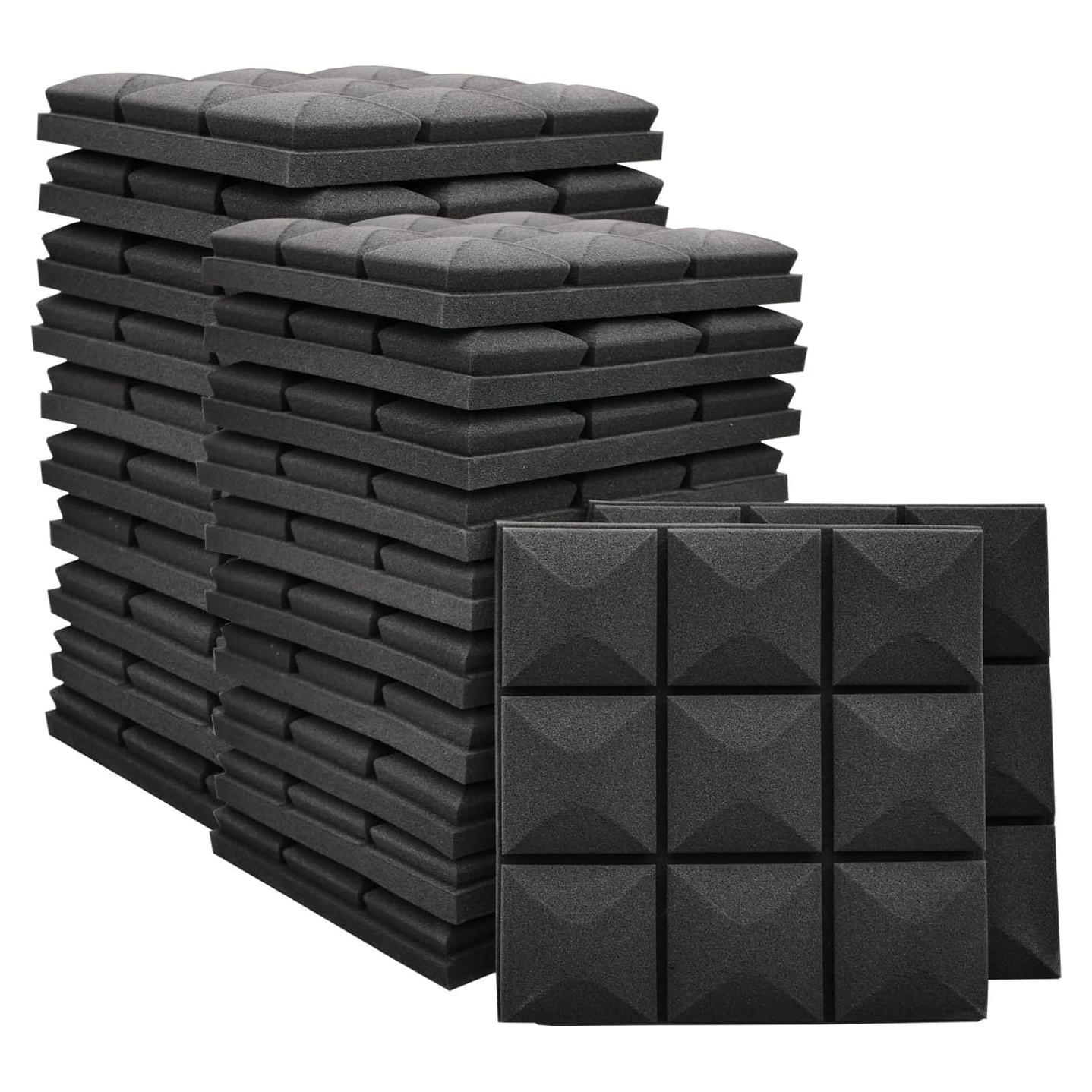 Paquete de 24 Paneles Acústicos Tipo Hongo 30x30 cm Alta Densidad