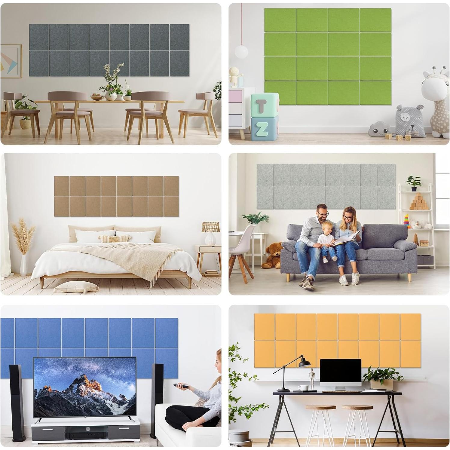 Paneles Acústicos Woven Sound 16 Piezas 40.6x30.5 cm Gris