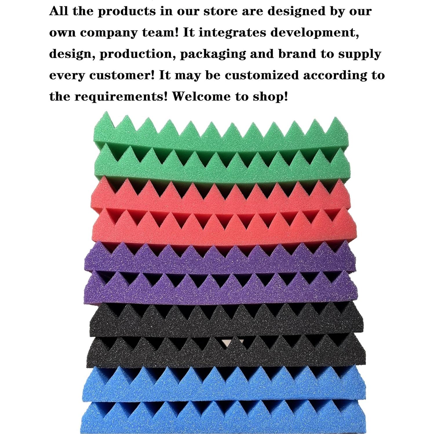 52 Paneles de Espuma Acústica 30x30x2.5cm Aislamiento Sonoro